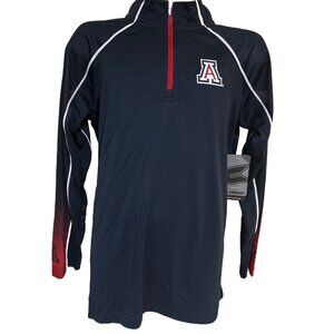 NEW Arizona Wildcats Colosseum Navy Blue 1/4 Zip LS Pullover Shirt Youth M 12-14